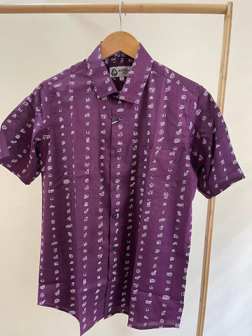 தமிழ் எழுத்து  Classic Half Sleeves Cotton Shirt