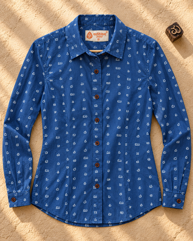 Classic Telugu Alphabet Full Sleeves Shirt for Women