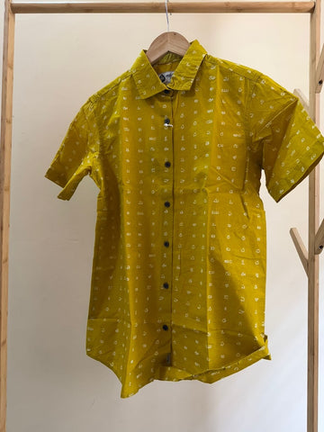 Telugu Alphabet Half Sleeves Classic Shirt for Women