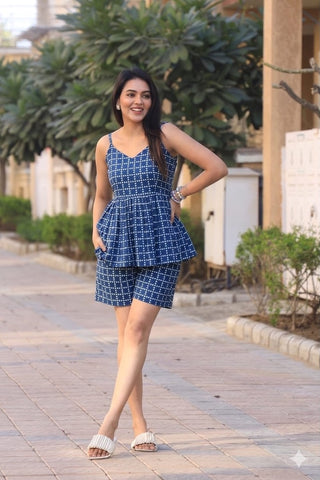 Handblock Bagru Hand Block Printed Top & Shorts