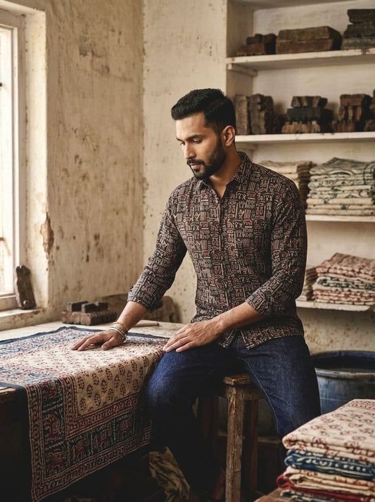 Classic Full Sleeve Casual Tribal Shirt for Men