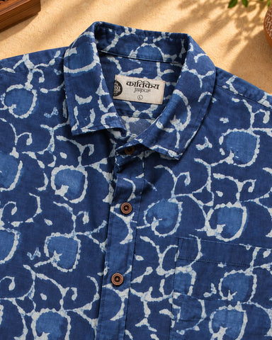 Indigo Half Sleeve Shirt for Men