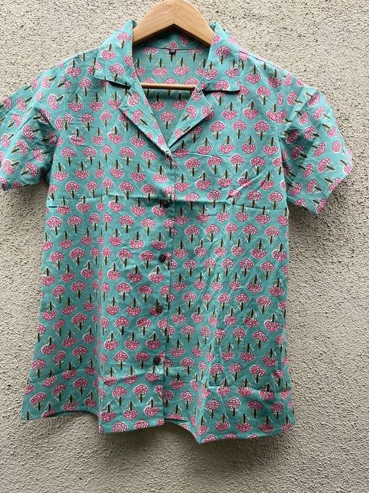 Batik Print Half Sleeve Cotton Shirt for Women
