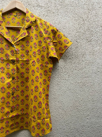 Batik Print Half Sleeve Cotton Shirt for Women
