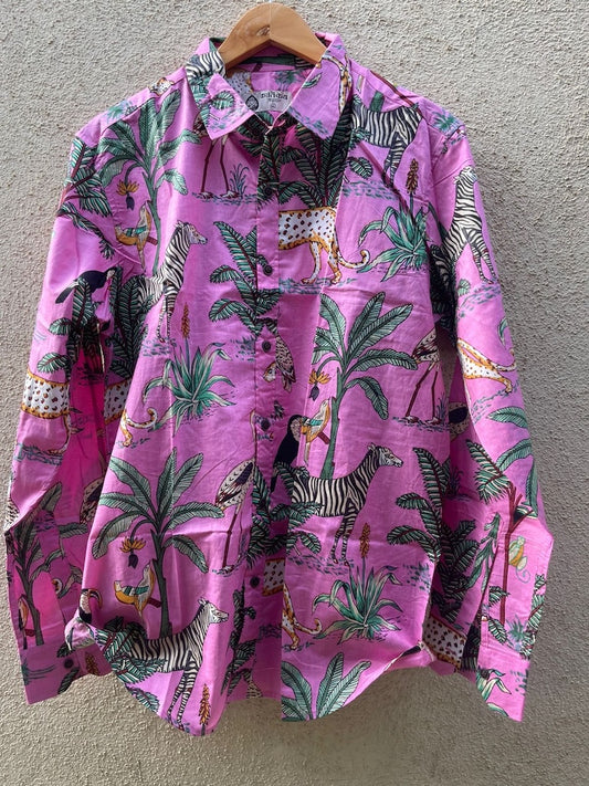 Jungle Print Full Sleeve Shirt for Women