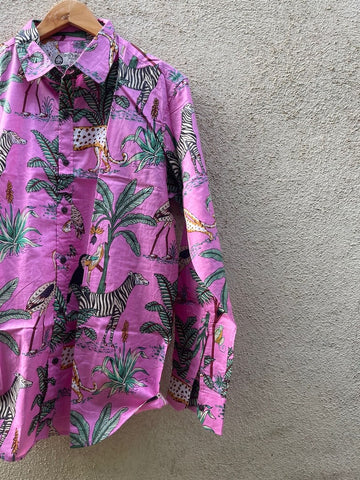 Jungle Print Full Sleeve Shirt for Women
