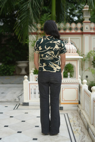 Bagru Block Printed Cotton Short- Shirt Pattern Tops