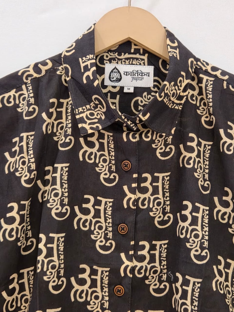 अक्षरमाला Cotton Half Sleeve Shirt for Women