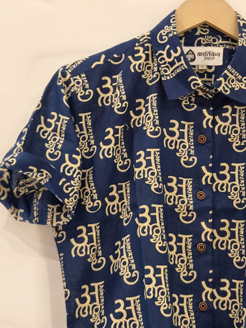 अक्षरमाला Cotton Half Sleeve Shirt for Women