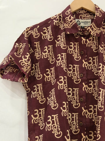 अक्षरमाला Cotton Half Sleeve Shirt for Women