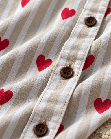 Women Conversational Striped Cotton Causal Shirt