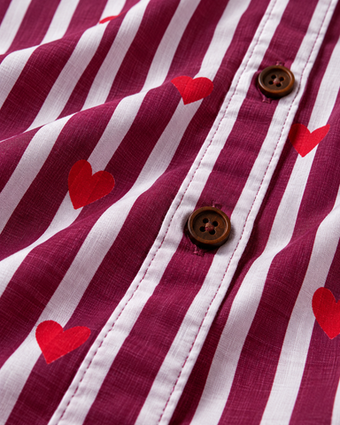 Women Conversational Striped Cotton Causal Shirt