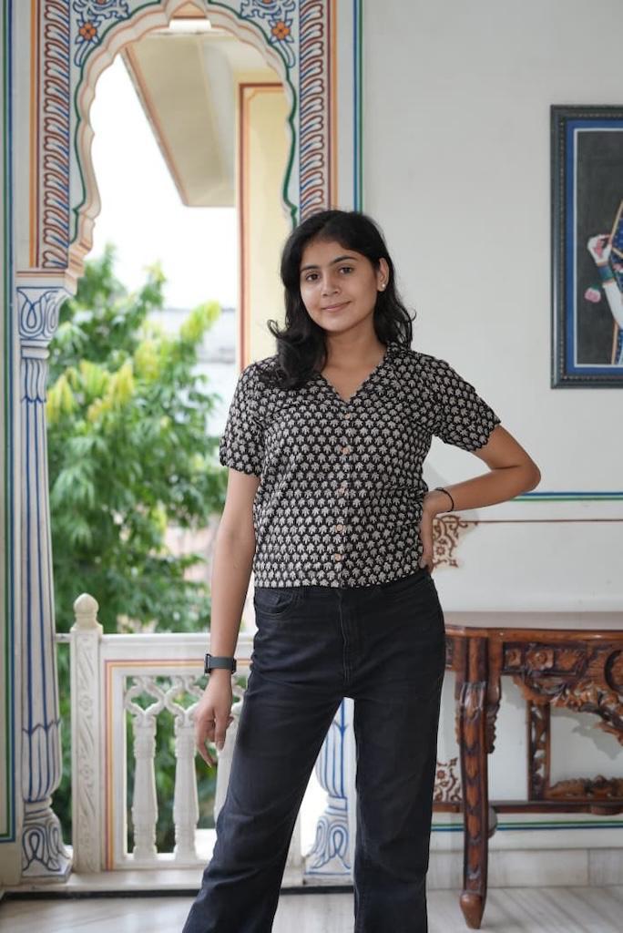 Batik Print Plus Size Cotton Shirt For Women