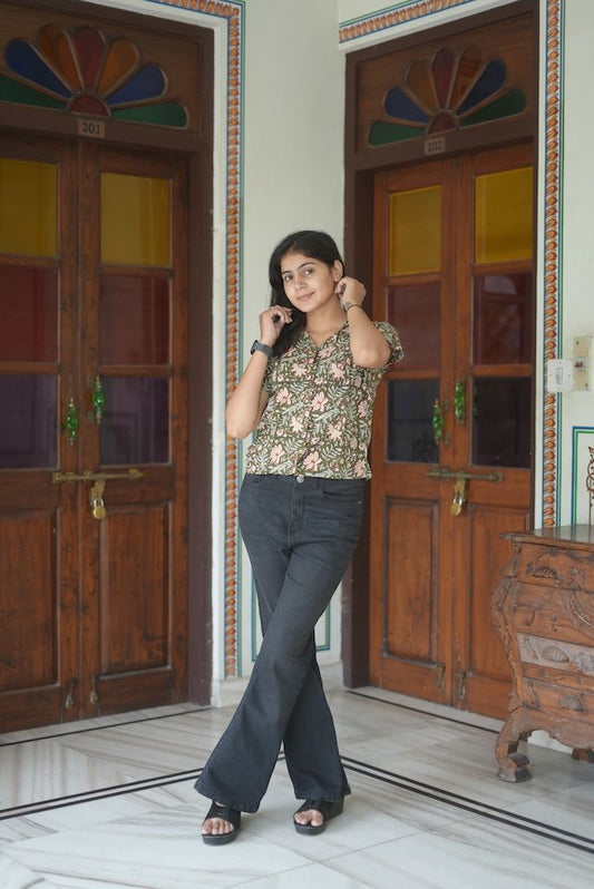 Handmade Plus Size Cotton Shirt For Women