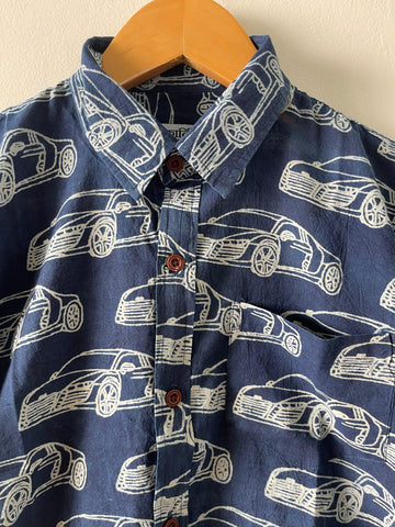 Urban Kids Car Print Cotton Shirt