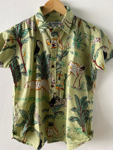 Jungle Book Print Kids Vintage Cotton Shirt