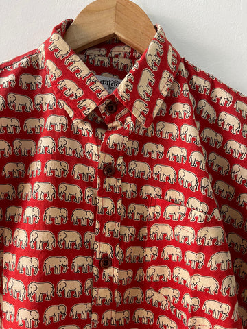 Red Elephant Print Kids Stylish Comfort Shirt