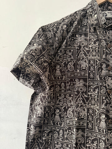 Kalamkari Print Shirt Cotton Shirt - Kartikeya Jaipur