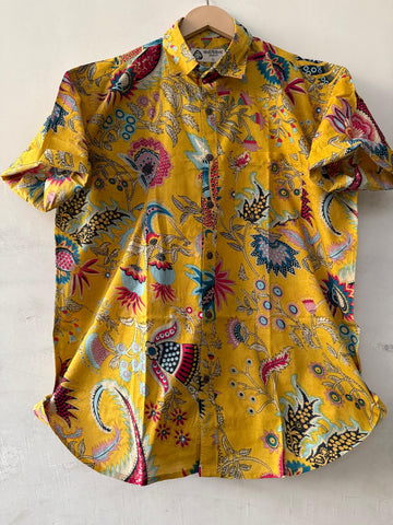 Goa Print Half Sleeve Cotton Shirt for Men - Resort Vibe