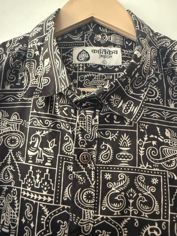 Kalamkari Print Shirt Cotton Shirt - Kartikeya Jaipur