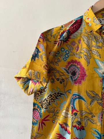 Goa Print Half Sleeve Cotton Shirt for Men - Resort Vibe