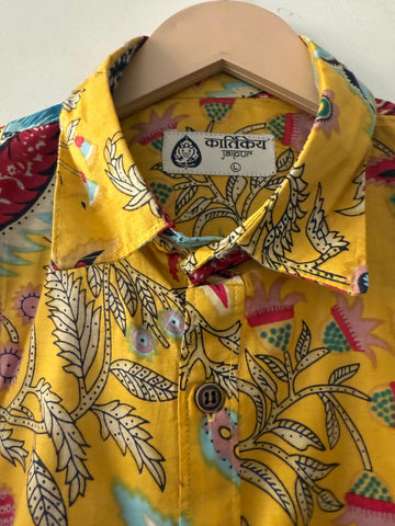 Goa Print Half Sleeve Cotton Shirt for Men - Resort Vibe