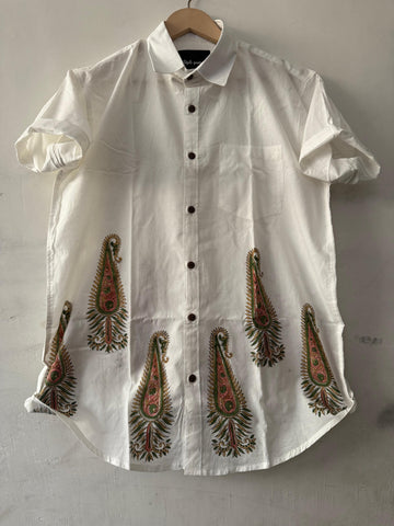 Artist Edit Handmade Block Print Pure Cotton Shirt - SQ