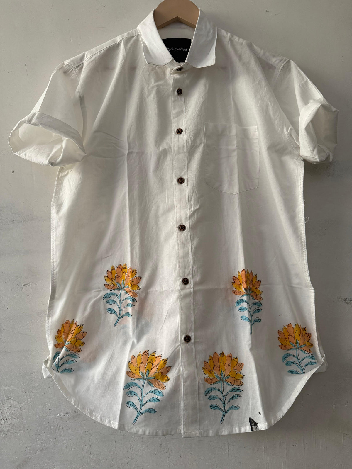 Artist Edit Handmade Block Print Pure Cotton Shirt - SQ