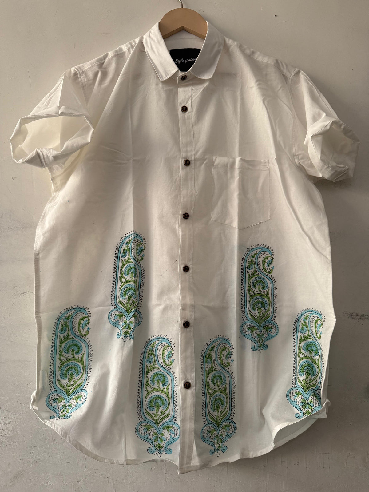 Artist Edit Handmade Block Print Pure Cotton Shirt - SQ