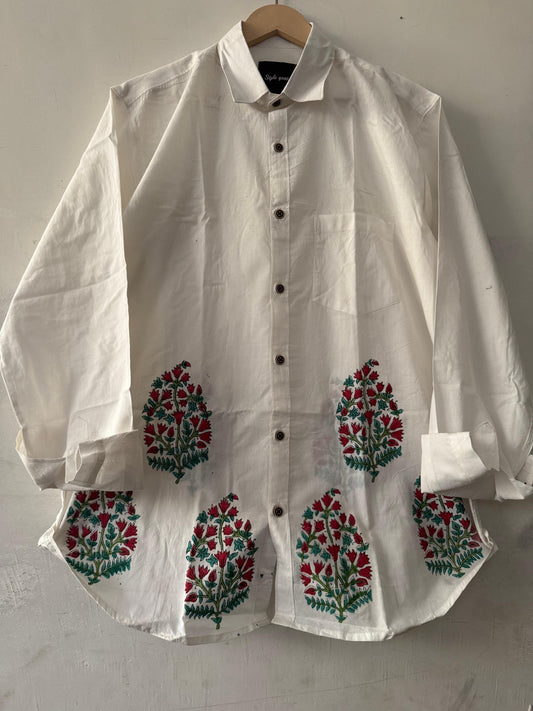 Artist Edit Handmade Block Print Pure Cotton Shirt - SQ