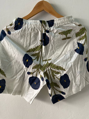 Floral Print Men's Cotton Shorts