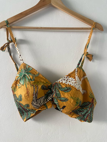 Cotton Padded Lace Bralette