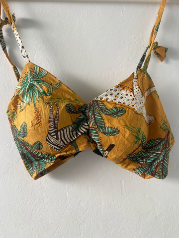 Cotton Padded Lace Bralette