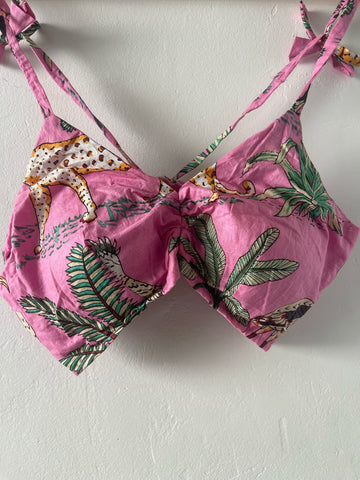 Cotton Padded Lace Bralette