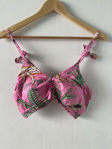 Cotton Padded Lace Bralette