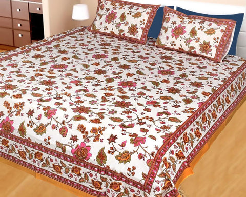 Premium Jaipuri Printed King Size Bedsheet