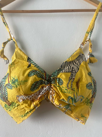 Cotton Padded Lace Bralette