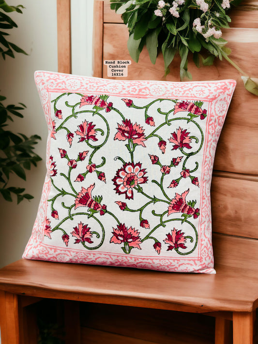Hand Block Printed 100% Pure Cotton Cushion Covers