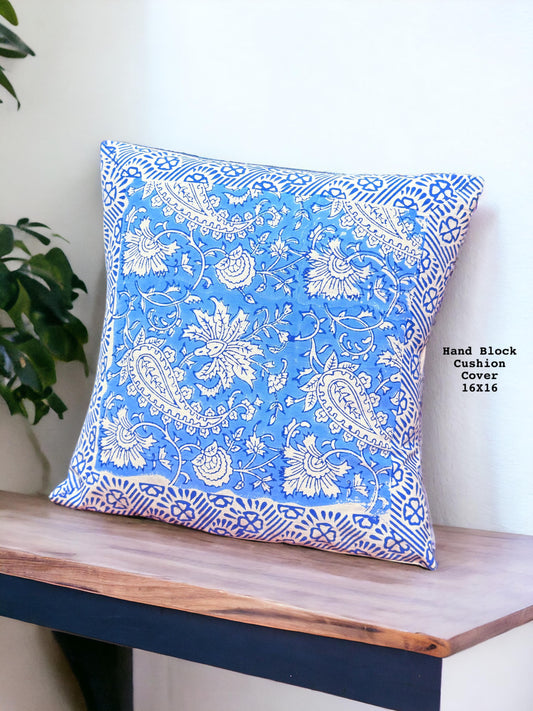 Hand Block Printed 100% Pure Cotton Cushion Covers
