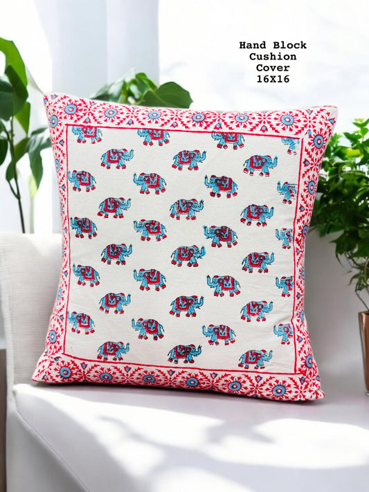 Hand Block Printed 100% Pure Cotton Cushion Covers