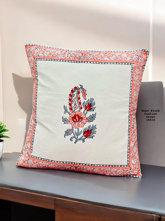 Hand Block Printed 100% Pure Cotton Cushion Covers
