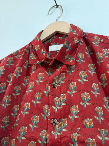 Bold Floral Print Shirt for Men