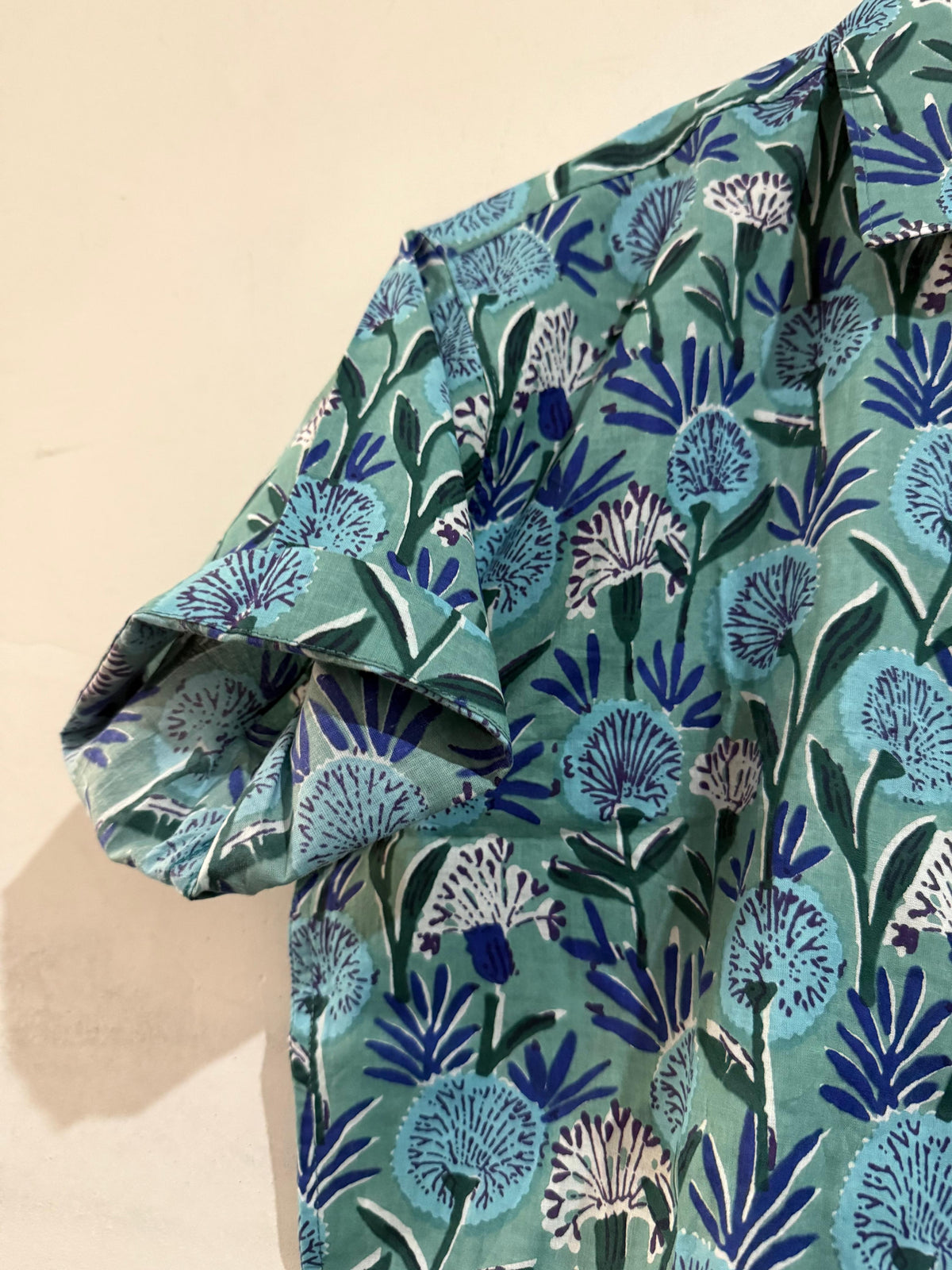 Bold Floral Print Cotton Shirt for Men