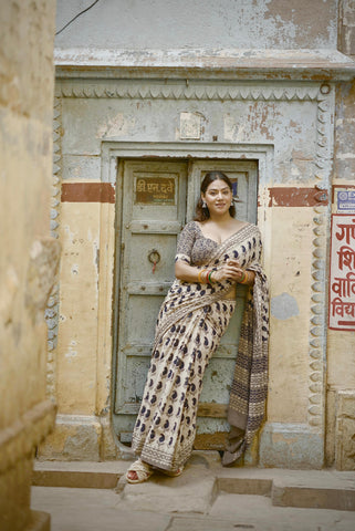 Handblock Cotton Printed Sarees LRS X Tanya Desai