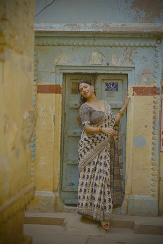 Handblock Cotton Printed Sarees LRS X Tanya Desai