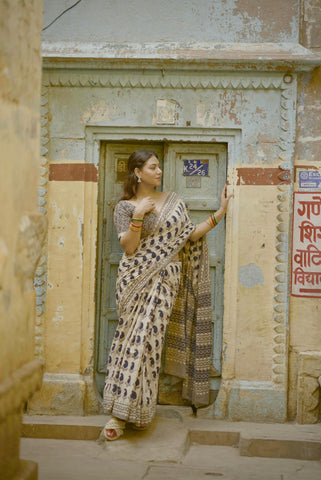 Handblock Cotton Printed Sarees LRS X Tanya Desai