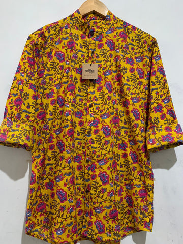 Kartikeya Jaipur Ban Collar Full Sleeve Shirt for Men