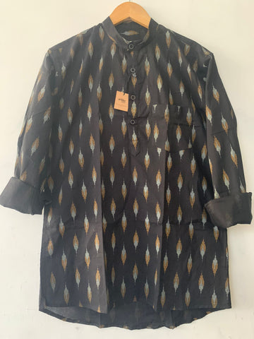 Kartikeya Jaipur Ikat Print Cotton Short Kurta