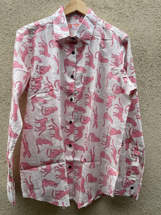 Jungle Print Full Sleeve Cotton Shirt for Womens