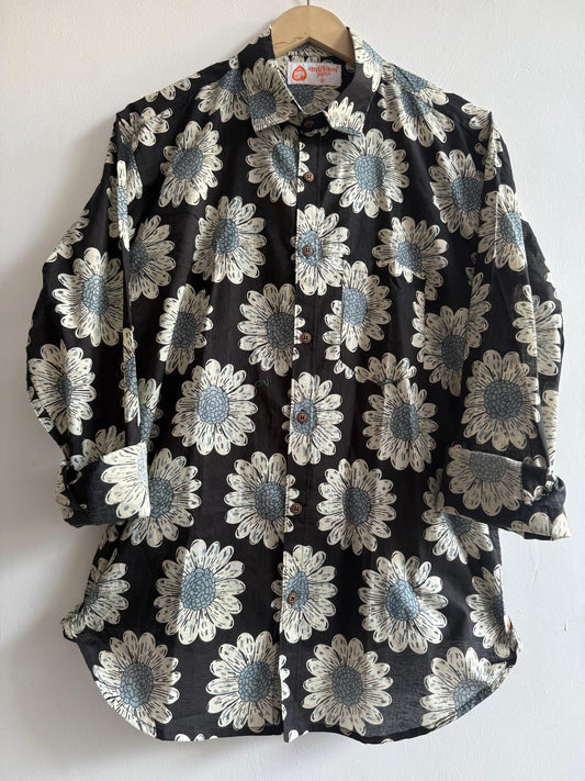Floral Prints Cotton Mens Full Sleeves Shirt
